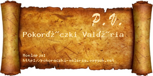Pokoráczki Valéria névjegykártya